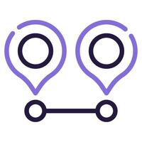 Distance icon for web, app, infographic, etc vector