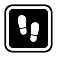 Footprint icon for web, app, infographic, etc vector