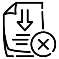 No Downloads icon for web, app, infographic, etc vector