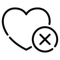 No Favorites icon for web, app, infographic, etc vector