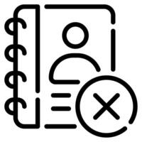 No Contacts icon for web, app, infographic, etc vector