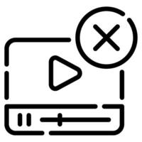 No Videos icon for web, app, infographic, etc vector