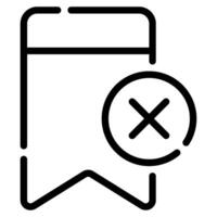 No Bookmarks icon for web, app, infographic, etc vector