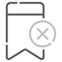 No Bookmarks icon for web, app, infographic, etc vector