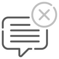No Chats icon for web, app, infographic, etc vector