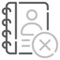 No Contacts icon for web, app, infographic, etc vector