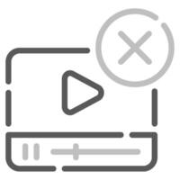 No Videos icon for web, app, infographic, etc vector