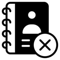 No Contacts icon for web, app, infographic, etc vector