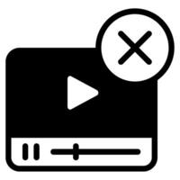 No Videos icon for web, app, infographic, etc vector