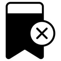 No Bookmarks icon for web, app, infographic, etc vector