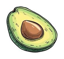 Ripe avocado slice, a healthy snack option icon isolated vector