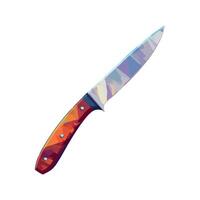 Sharp metal blade, handle of dagger weapon isolated vector
