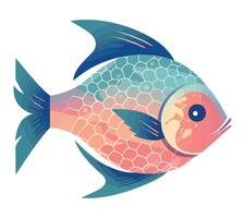 Swimming fish in tropical reef icon isolated vector