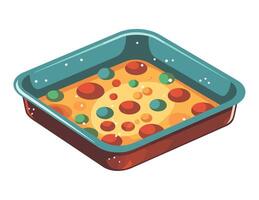 Freshly baked dessert in a tray icon isolated vector