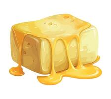 Freshly sliced cheddar cheese on white background icon isolated vector