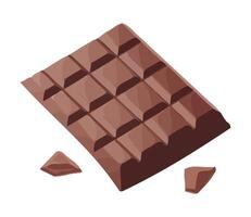 Chocolate bar stack isolated on brick backdrop icon isolated vector