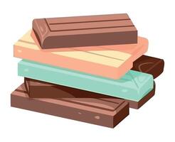 stack of chocolate bars candy icon isolated vector