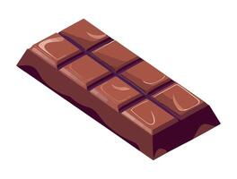 Dark chocolate slice, a symbol of indulgence icon isolated vector