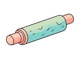 Shiny metal cylinder with sharp needle tip icon vector