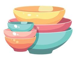 Multi-colored crockery with animal pattern design icon vector