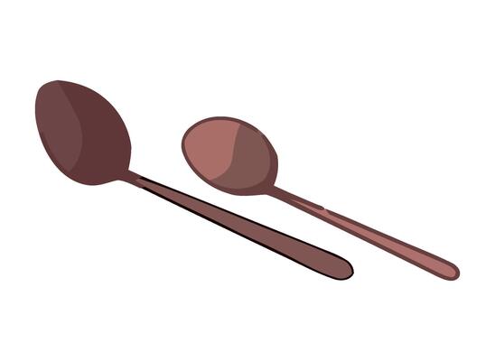 Kitchen utensils spoons cutlery icon isolated design