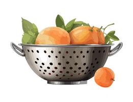 Juicy citrus fruits in a refreshing bowl icon isolated vector