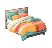 Comfortable bedding with modern design and elegance icon isolated vector