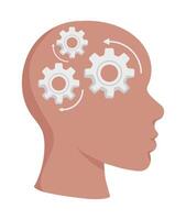 profile brain development illustration isolated vector