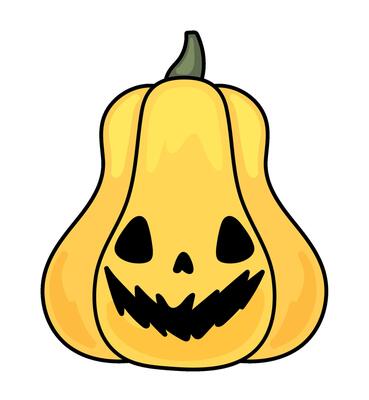 halloween pumpkin smiling illustration isolated