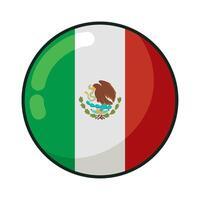 mexican flag button illustration isolated vector