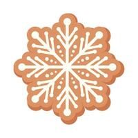 christmas cookie snowflake illustration isolated vector