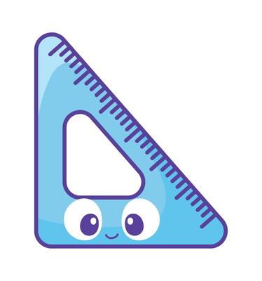 kawaii school supply ruler illustration isolated