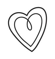 scribbled heart isolated illustration icon vector