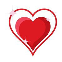 scribbled heart feeling illustration isolated vector