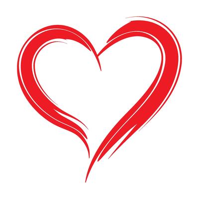 scribbled heart passion illustration isolated