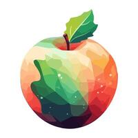 Fresh apple leaf abstract style icon isolated vector