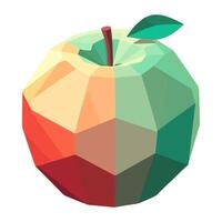 Ripe fruit Apple in abstract design icon isolated vector