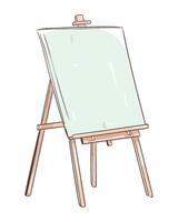 Blank canvas on easel icon isolated vector