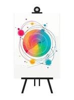 abstract Paint on canvas icon isolated vector