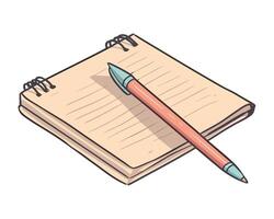 Blank paper on desk, waiting for creativity icon isolated vector