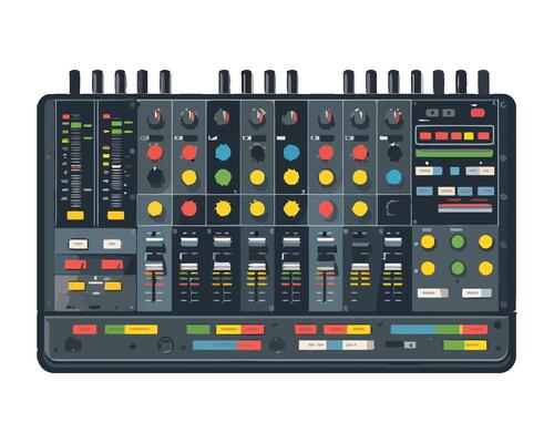 sound mixer control panel for recording studio icon