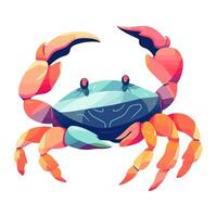Cute crab claw symbolizes summer seafood season icon isolated vector