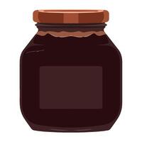Organic chocolate in jar, a sweet delight icon isolated vector