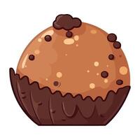 Homemade cookies and cream chocolate icon isolated vector