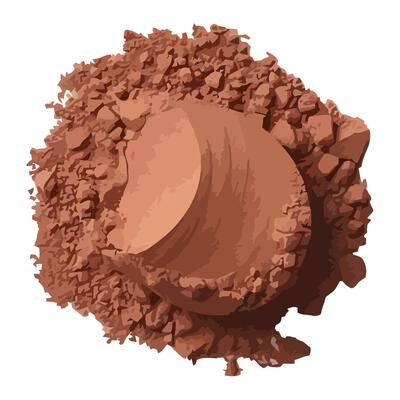chocolate powder fresh food icon isolated