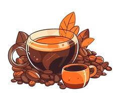 Fresh mocha steam rises from coffee mug icon isolated vector
