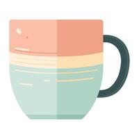 Modern coffee mug with abstract style icon isolated vector
