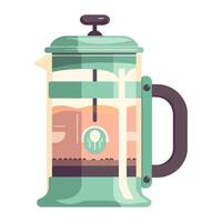 Fresh coffee in metal mug with handle icon isolated vector