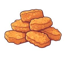 A stack of fried chicken, a design icon isolated vector