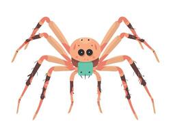 Spooky arachnid, isolated on white background icon isolated vector